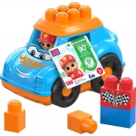 MEGA BLOKS Fisher-Price Toddler Building Blocks Toy Car, Ricky Race Car with 6 Pieces and Storage, 1 Figure, Blue, Gift Ideas for Kids Age 1+ Years, HKN41 - Mega Bloks
