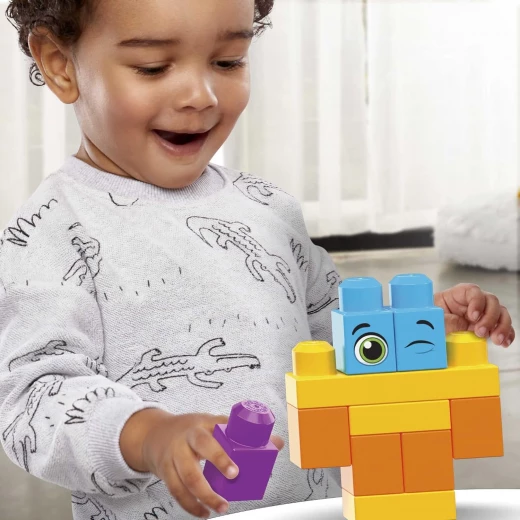 MEGA BLOKS First Builders Toddler Blocks Toys Set, Bigger Building Bag with 150 Pieces and Storage, Creative Open-Ended Play, Blue, Ages 1+ Years - Mega Bloks - Image 4