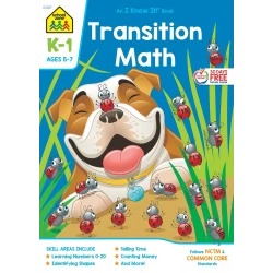 School Zone Transition Math K-1 Workbook: Ages 5-7
