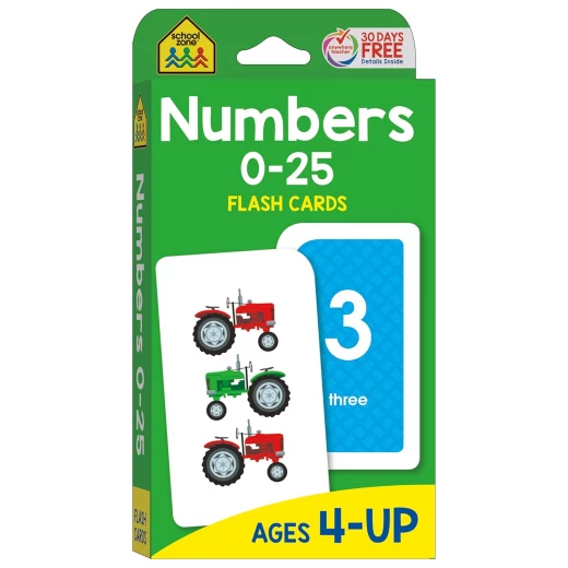 بطاقات تعليم الأرقام 0-25 من School Zone: رياضيات و عد للأطفال بطاقات تعليم الأرقام 0-25 من School Zone: رياضيات و عد للأطفال