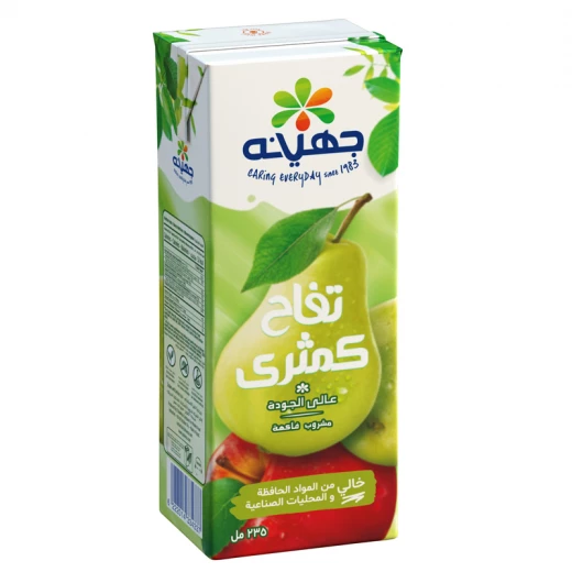 عصير تفاح 235 مل, مشروب منعش ولذيذ مصنوع من تفاح طبيعي، غني بالفيتامينات ومثالي في أي وقت من جهينة عصير تفاح 235 مل, مشروب منعش ولذيذ مصنوع من تفاح طبيعي، غني بالفيتامينات ومثالي في أي وقت من جهينة