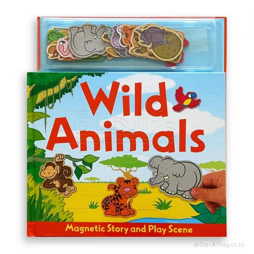 كتاب Series Magnetic Story & Play Scene: حيوانات برية للأعمار 3-5 كتاب Series Magnetic Story & Play Scene: حيوانات برية للأعمار 3-5
