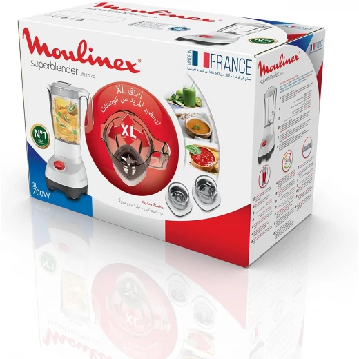 Moulinex Super Blender with Grinder & Grater 2L 700W - LM207125 | Powerful 700W motor for smooth blending, durable Zelkrom blades, 2 speeds + pulse, and accessories for grinding and grating - MOULINEX - Image 5