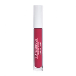 Seventeen Matlishious No. 44 Matte Lipstick: Long Lasting Color with Antioxidant Benefits and Precision Application for All Day Wear, Maintaining Lip Elasticity