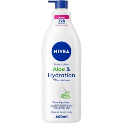 NIVEA Body Lotion for Normal to Dry Skin, Aloe & Hydration, 5in1 Complete Care, with Deep Moisture Serum, 72H Fast Refreshing Moisture, 400ml