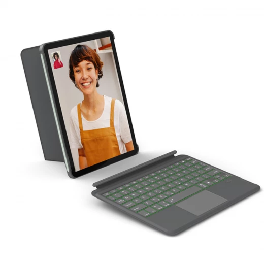 لوحة مفاتيح وي وو Combo لأجهزة iPad مقاس 10.2 و10.5 بوصة – لوحة مفاتيح بلوتوث لاسلكية مع حافظة حماية كاملة باللون الأسود وتصميم خفيف بزاويا عرض قابلة للتعديل - وي وُو - Image 3
