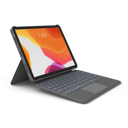 لوحة مفاتيح وي وو Combo لأجهزة iPad مقاس 10.2 و10.5 بوصة – لوحة مفاتيح بلوتوث لاسلكية مع حافظة حماية كاملة باللون الأسود وتصميم خفيف بزاويا عرض قابلة للتعديل - وي وُو - Image 2