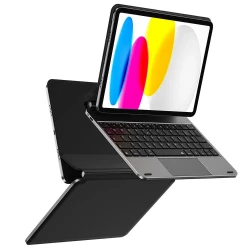 لوحة مفاتيح وي وو Magic طراز MK003 (إصدار 2024) لأجهزة iPad Air مقاس 13 بوصة و iPad Pro مقاس 12.9 بوصة (من 2018 إلى 2022) | تخطيط عربي وإنجليزي | تصميم مغناطيسي 3 في 1 مع لوحة لمس وحماية كاملة