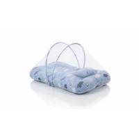 Baby Bed with Mosquito Net – Foldable Cotton Travel Crib, Safe Sleep for Infants, Portable and Lightweight, Blue