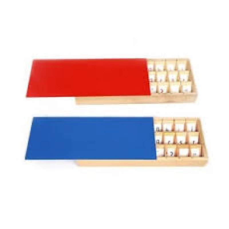 Edu Fun Printed Alphabet Boxes Montessori Educational Wooden Toys Red and Blue Letters Set - Edu Fun