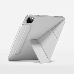 حافظة وي وو Smart Folio لجهاز iPad Air 2024 مقاس 11 بوصة / 10.9 و11 بوصة يونيفرسال – غطاء مغناطيسي بقاعدة قابلة للطي، نحيفة وخفيفة الوزن، باللون الرمادي (Wi-004)