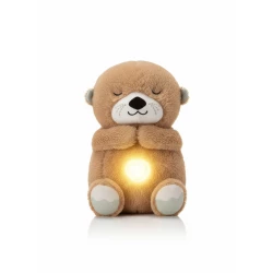 AS Art Sound & Light Soothing Otter Teddy Bear | 25cm Breathing Plush Toy with Calming Music & Warm Light | Perfect Baby Sleep Companion