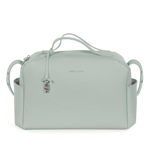 Pasito a Pasito Icon Green Diaper Bag: Stylish and Functional Baby Bag with 6 Internal Pockets, 37x25x15cm, Includes Changing Mat and Bottle Holder, Perfect for Parents On The Go - Pasito a Pasito - Image 7