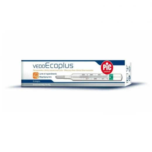 Pic VEDOECO Gallium Thermometer, Accurate Fever Measurement, Mercury-Free, Oral or Rectal Use Pic VEDOECO Gallium Thermometer, Accurate Fever Measurement, Mercury-Free, Oral or Rectal Use
