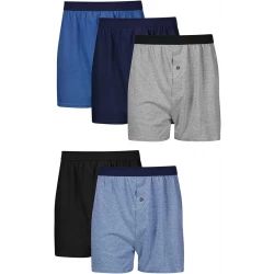 Hanes ComfortSoft Men's Boxer Briefs Moisture Wicking Cotton Jersey Black 6-Pack 2XL