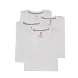 Hanes Men's Ultimate Slim Fit Crew Neck T-Shirts 4-Pack White Small