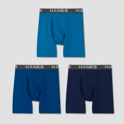 سراويل بوكسر رجالية من هينز، بتقنية Comfort Flex Fit، قطن فائق النعومة، مجموعة من 3 قطع، ألوان متنوعة، مقاس متوسط