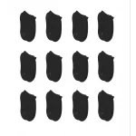 Hanes Boys' No Show Socks 12-Pack Cushioned Black Athletic Socks Sizes S-L