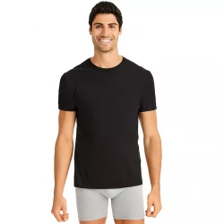 Hanes Men's Classics ComfortSoft Crewneck T-Shirts 3-Pack Black XXL