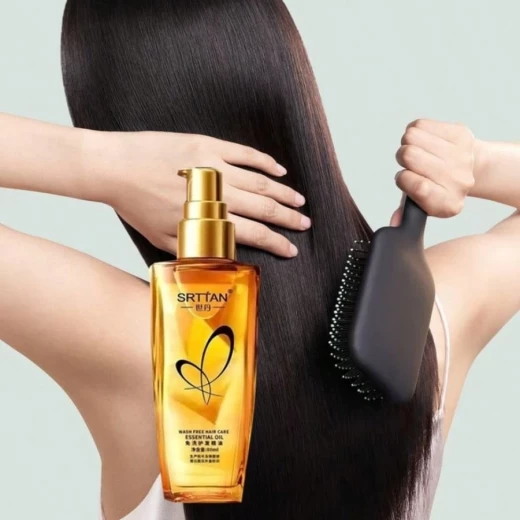 زيت العناية بالشعر، مُنعّم، يُترك على الشعر، غير دهني، للشعر الجاف والعادي، معطر، مجموعة من قطعتين - Image 2