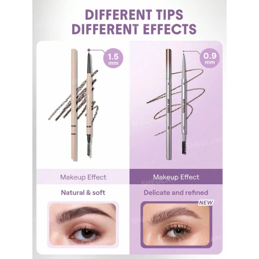 SHEGLAM Ultra Slim Eyebrow Pencil Taupe, Long-Lasting, Waterproof, Perfect for Fall and Winter Makeup - SHEGLAM - Image 7