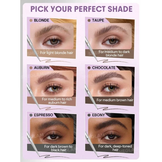SHEGLAM Ultra Slim Eyebrow Pencil Taupe, Long-Lasting, Waterproof, Perfect for Fall and Winter Makeup - SHEGLAM - Image 5