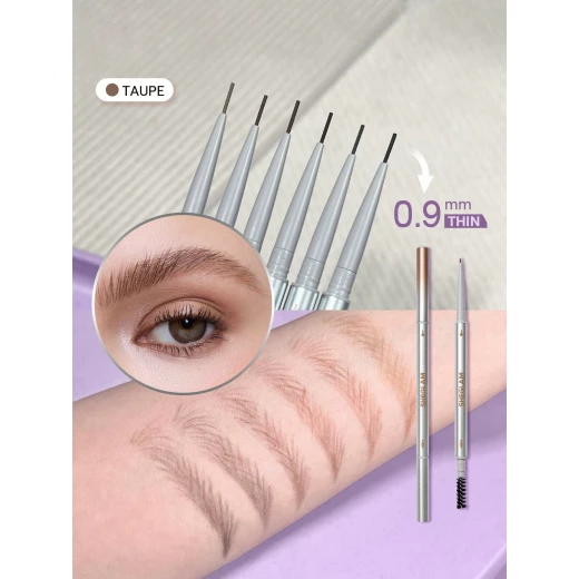SHEGLAM Ultra Slim Eyebrow Pencil Taupe, Long-Lasting, Waterproof, Perfect for Fall and Winter Makeup - SHEGLAM - Image 4