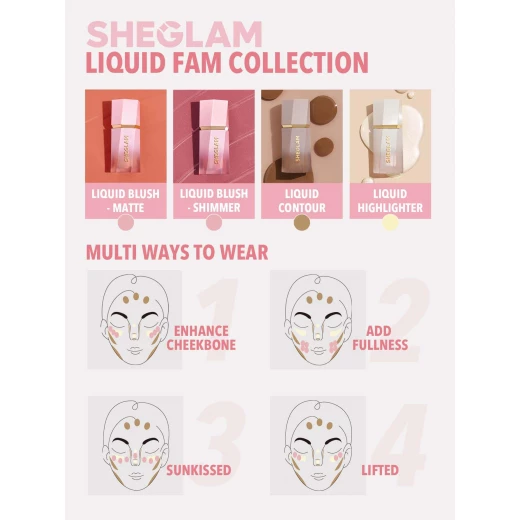 SHEGLAM Color Bloom Liquid Blush Matte Finish Love Cake (392) Long-Wearing Vegan Formula - SHEGLAM - Image 2