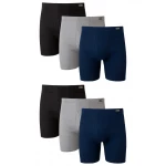 Hanes Men's Boxer Briefs Value Pack Moisture Wicking Cotton 6 Pack Black 2XL - Hanes