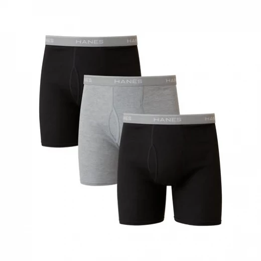 Hanes Men's Cool Comfort Boxer Briefs 3 Pack Black and Grey 2XL Underwear Hanes Men's Cool Comfort Boxer Briefs 3 Pack Black and Grey 2XL Underwear