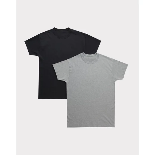 Hanes Men's Crew T-Shirts 2-Pack, Tagless ComfortSoft, Black and Gray, XXL Hanes Men's Crew T-Shirts 2-Pack, Tagless ComfortSoft, Black and Gray, XXL