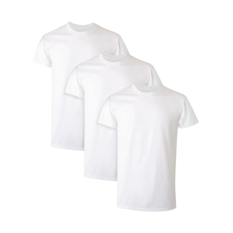Hanes White Crew Neck T-Shirts, Soft Cotton, Small, 3 Pack, Everyday Comfort - Hanes