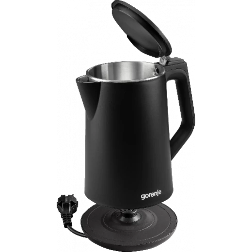 Gorenje K15DWBK Electric Kettle – 1.5 Liter Capacity – Double Wall Design with Cool Touch Feature – Black Color, to heat water quickly and safely while keeping it hot for a longer time - Gorenje - Image 6