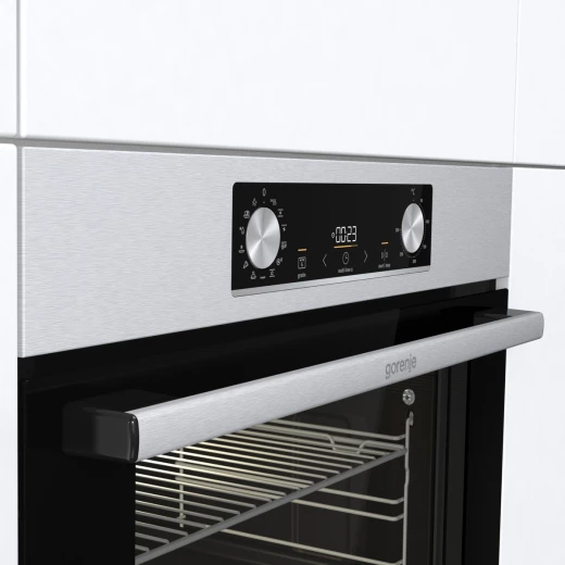 فرن كهربائي متعدد الأنظمة جورينيه G400 – مقاس 60×60 سم – خاصية AirFry وتحضير البيتزا – تصميم من الستانلس ستيل موديل BOS6737E09X، يوفر أداء عملي وعصري للطهي والخبز في المطبخ - جورينيه - Image 2