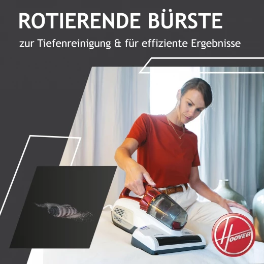 Hoover Ultra Vortex 500W Mattress Cleaner - Robin Red - Designed to eliminate dust and allergens, ideal for maintaining clean mattresses and a healthy home environment - HOOVER - Image 5
