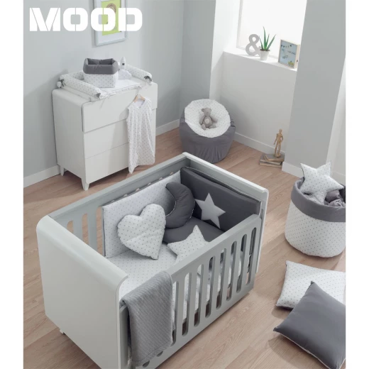 Italbaby Mood Grey Baby Bed 70x129x88cm, Adjustable, Made in Italy - Italbaby - Image 2