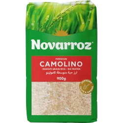 أرز نوڤاروز أرز Camolino متوسط الحبة 900 غ – Premium – Riz Moyen – جودة وطعم مميز