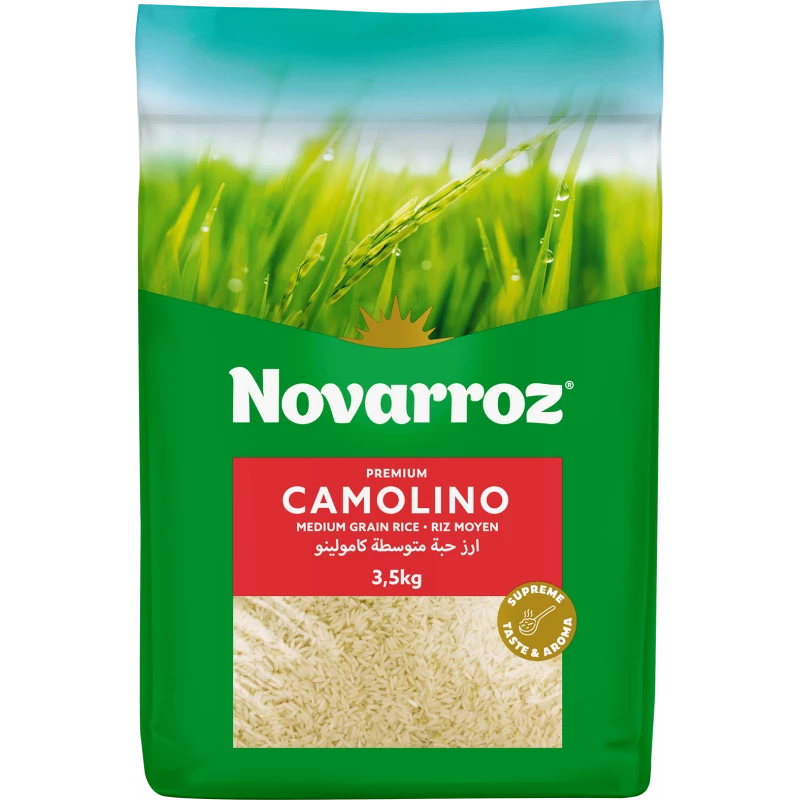 Novarroz Camolino Premium Medium Grain Rice 3.5 Kg – Riz Moyen – Premium Quality and Taste - Novarroz