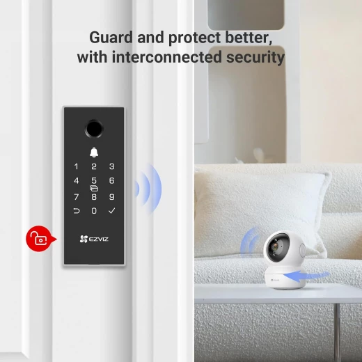 قفل الباب الذكي ازفيز CS-DL03- يدعم تقنية البلوتوث والواي فاي، إمكانية الدخول بدون مفتاح بطرق متعددة، تحكم عن بعد، تنبيهات ضد العبث، سهولة التركيب (DL03) - إزفيز - Image 7
