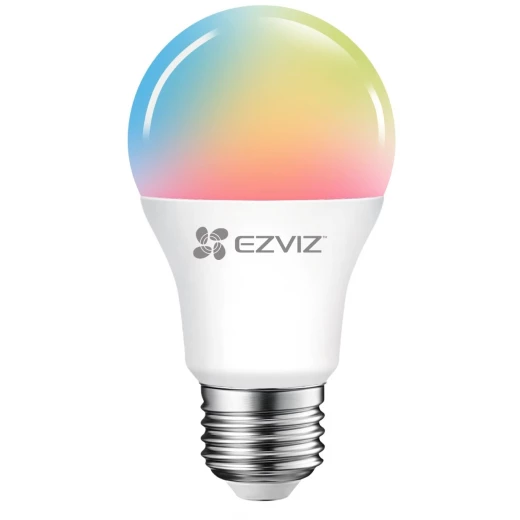 EZVIZ LB1-Color Dimmable Wi-Fi LED Bulb, 806-Lumen Adjustable Brightness, 16 Million Colors, Wi-Fi 2.4 GHz, No Hub Required, Energy-Saving | CS-HAL-LB1-LCAW EZVIZ LB1-Color Dimmable Wi-Fi LED Bulb, 806-Lumen Adjustable Brightness, 16 Million Colors, Wi-Fi 2.4 GHz, No Hub Required, Energy-Saving | CS-HAL-LB1-LCAW
