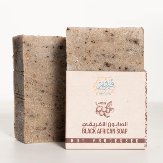صابون فيروز بي كير الأفريقي الأسود 115 جرام مقشر لطيف للبشرة الحساسة يقلل من العيوب ويحسن لون البشرة مكونات طبيعية - فيروز بيي كاير - Image 2