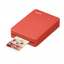 طابعة كانون سيلفي QX20 RD المدمجة – طباعة مباشرة عبر Wi-Fi، صور 2.8×3.3 بوصة بتقنية Dye-Sublimation باللون الأحمر