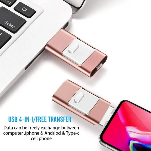 محرك أقراص فلاش USB8 جيجابايت، هيكل معدني بلون روز جولد محرك أقراص فلاش USB8 جيجابايت، هيكل معدني بلون روز جولد