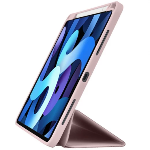 حافظة حماية لجهاز iPad من وي وو باللون الوردي | مصنوعة من السيليكون الناعم مقاس 10.9 بوصة | مزودة بحامل قابل للتعديل وغطاء مقاوم للخدوش لجهاز iPad 10 2022 - وي وُو - Image 3