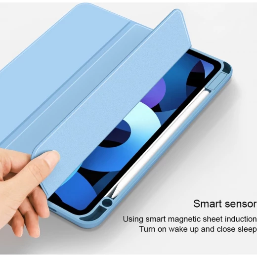WiWu 2 in 1 Magnetic Cover Suitable for iPad 9/8/7 Case - Pencil Holder Blue - Wiwu - Image 4