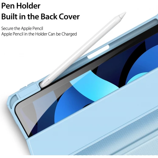 WiWu 2 in 1 Magnetic Cover Suitable for iPad 9/8/7 Case - Pencil Holder Blue - Wiwu - Image 5