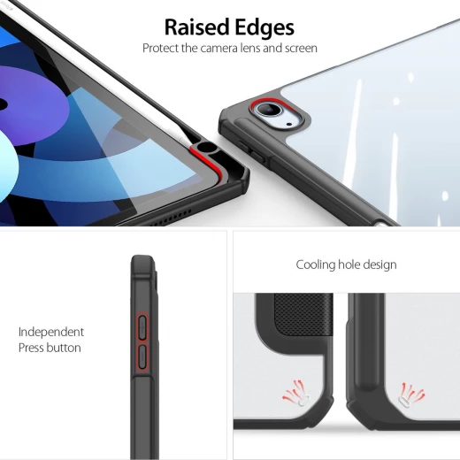 غطاء مغناطيسي 2 في 1 من وي وو مناسب لجهاز iPad مقاس 12.9 بوصة- حامل قلم أسود لجهاز iPad 10 - وي وُو - Image 5