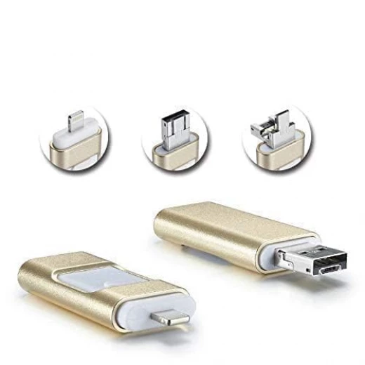 محرك أقراص فلاش USB8 جيجابايت، هيكل معدني بلون روز جولد - لولو شوب - Image 2
