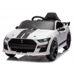 سيارة فورد موستانج شيلبي GT500 كهربائية للركوب، عجلات ناعمة، لون أبيض، 12 فولت