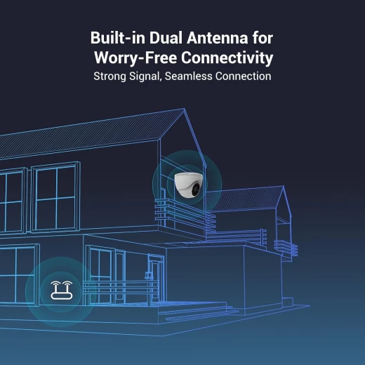 EZVIZ H4 is a versatile security camera providing reliable indoor and outdoor surveillance. It delivers clear 4MP video, AI human/vehicle detection, night vision, two-way audio, and weatherproof protection for complete home coverage - Ezviz - Image 3